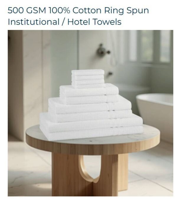Superior Egyptian Cotton Towel Set, color : White
